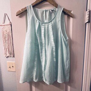 Elle Women's Tank Top Light Green Mint Green Shirt Size Medium